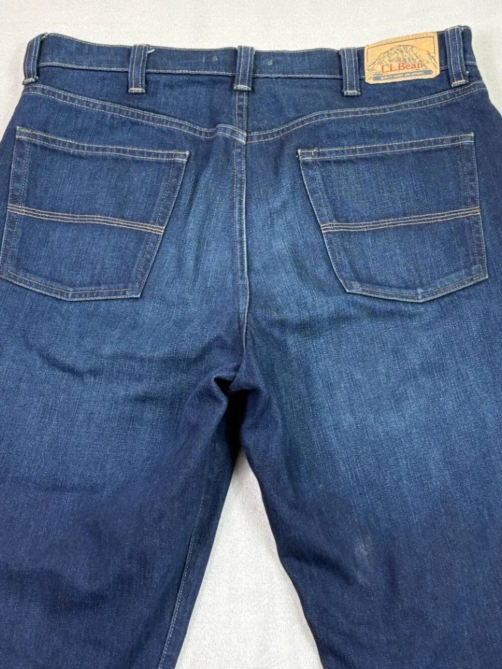 LL Bean Comfort Fit Straight Leg Dark Wash Jeans Mens 36x34 Casual Work